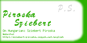 piroska sziebert business card